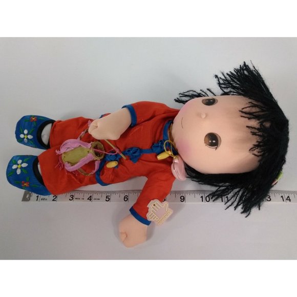 Precious Moments Plush Doll Geisha Girl w/ Lamp 1987 Applause Samuel J Butcher - Picture 8 of 12